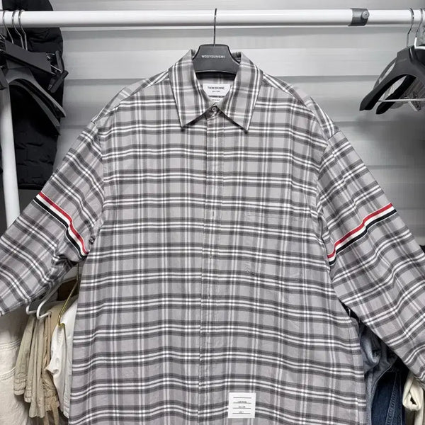 [BUNJANG] Thom Browne Check Overshirt Size 2 / 톰브라운 오버셔츠 2사이즈 판매