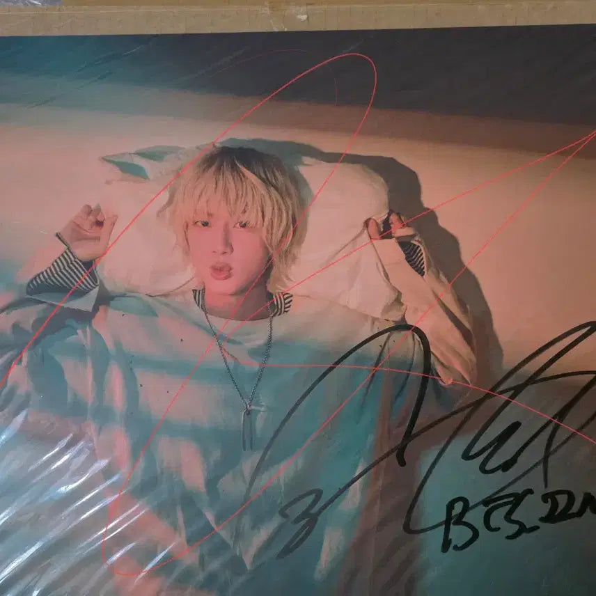 [BUNJANG] BTS Jin Signed Poster / 방탄 진 포스터 사인