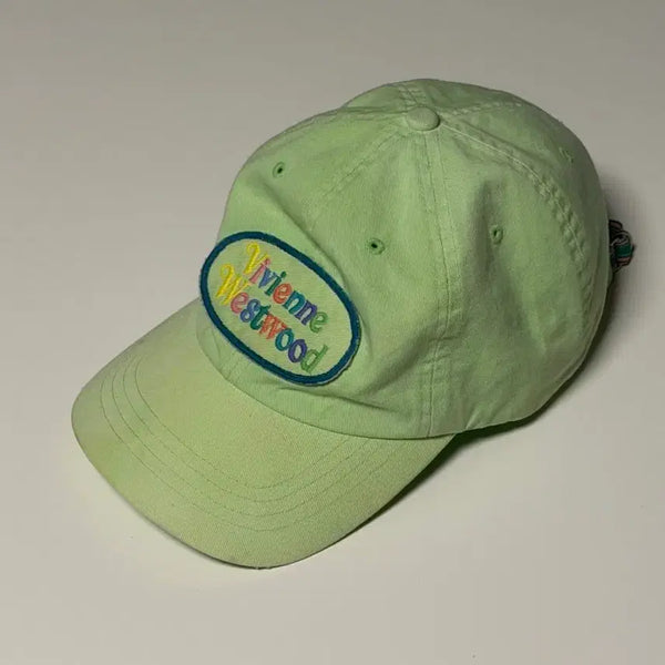 [BUNJANG] Vivienne Westwood Lime Vintage Baseball Cap / 비비안웨스트우드 볼캡 라임색 빈티지 캡 볼캡