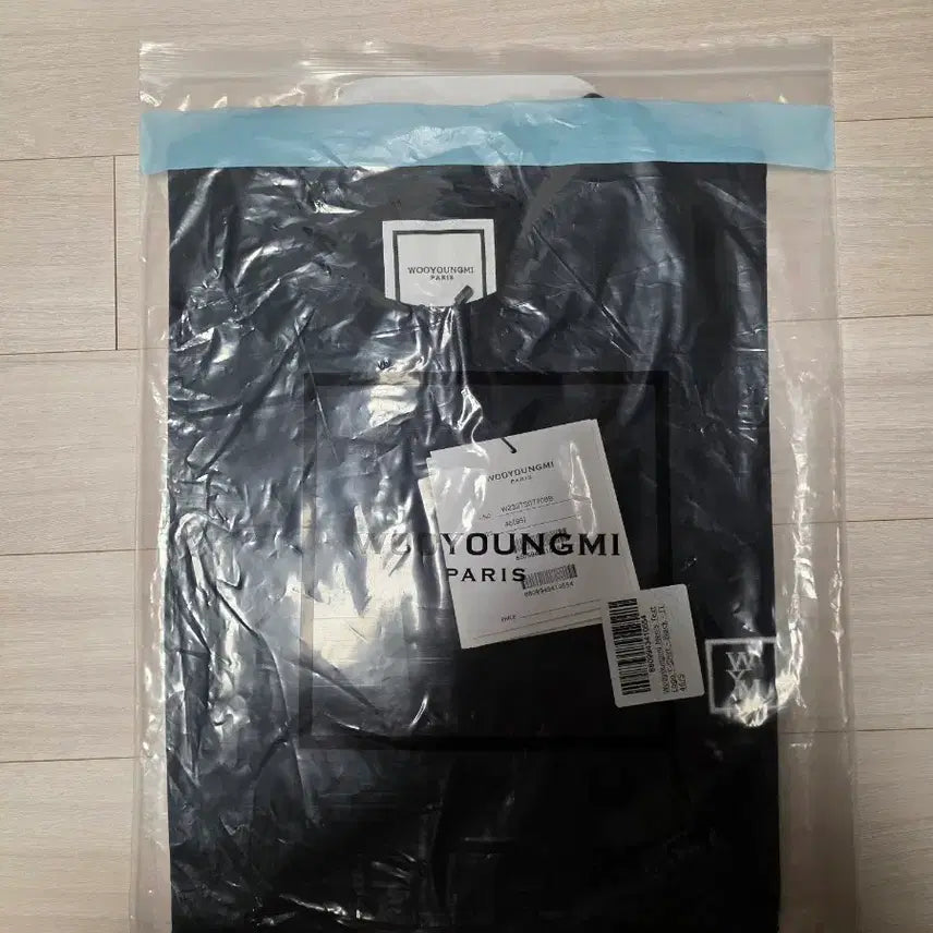[BUNJANG] Wooyoungmi Cotton Back Logo T-shirt Black Size 46 / 우영미 로고 반팔티 블랙 46 새제품
