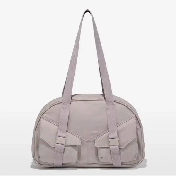 [BUNJANG] Mischief Rhombus Bowling Bag - Light Pink Grey / 미스치프 RHOMBUS BOWLING BAG_LIGHT PINK GREY