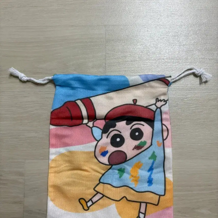 [BUNJANG] Crayon Shin-chan Drawstring Pouch / 짱구 크레파스 연필 색칠 복조리st 파우치 가방 새상품
