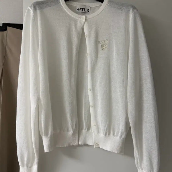 [BUNJANG] Settee Linen Cardigan S / 세터 린넨 가디건 S