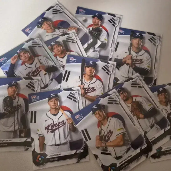 [BUNJANG] 2026 WBC Topps Now Team Korea Full Set (Ryu Hyun-jin, Lee Jung-hoo Included) - Limited Edition / 2026 WBC Topps Now 국대 풀세트 (류현진, 이정후 포함)