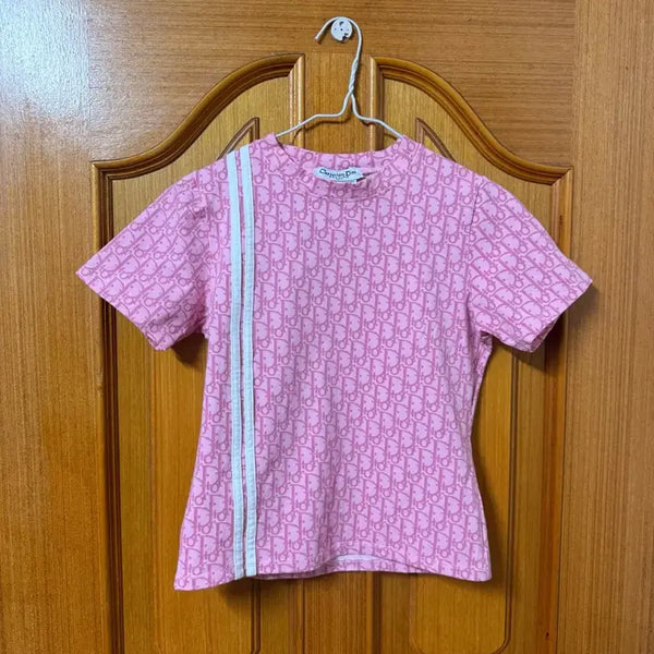 [BUNJANG] Dior Oblique Pink Short Sleeve T-Shirt / [42] 디올 오블리크 핑크 반팔 티셔츠