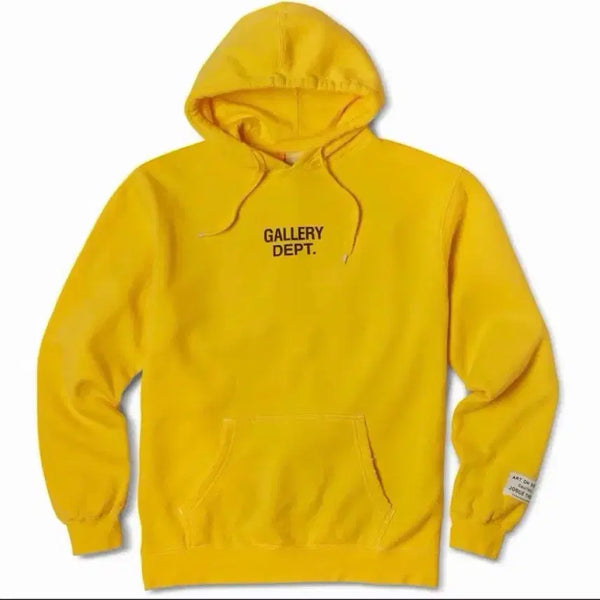 [BUNJANG] Gallery Dept Yellow Logo Hoodie XXL / 갤러리 디파트먼트 정품 옐로 로고 후드티 XXL