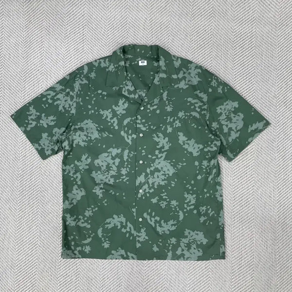 [BUNJANG] Uniqlo Pattern Open Collar Short Sleeve Shirt M / 유니클로 패턴 오픈카라 반팔 셔츠 M
