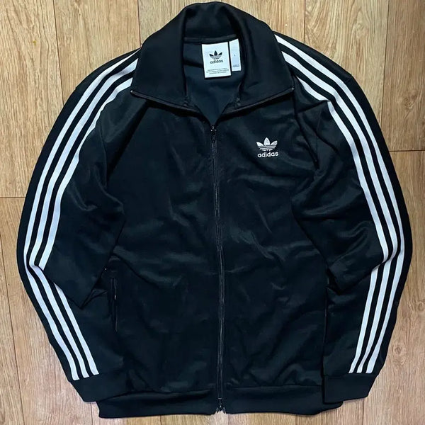 [BUNJANG] Adidas Beckenbauer Black Track Top Jersey L / 아디다스 베켄바우어 블랙 트랙탑 져지 L 트레이닝 집업