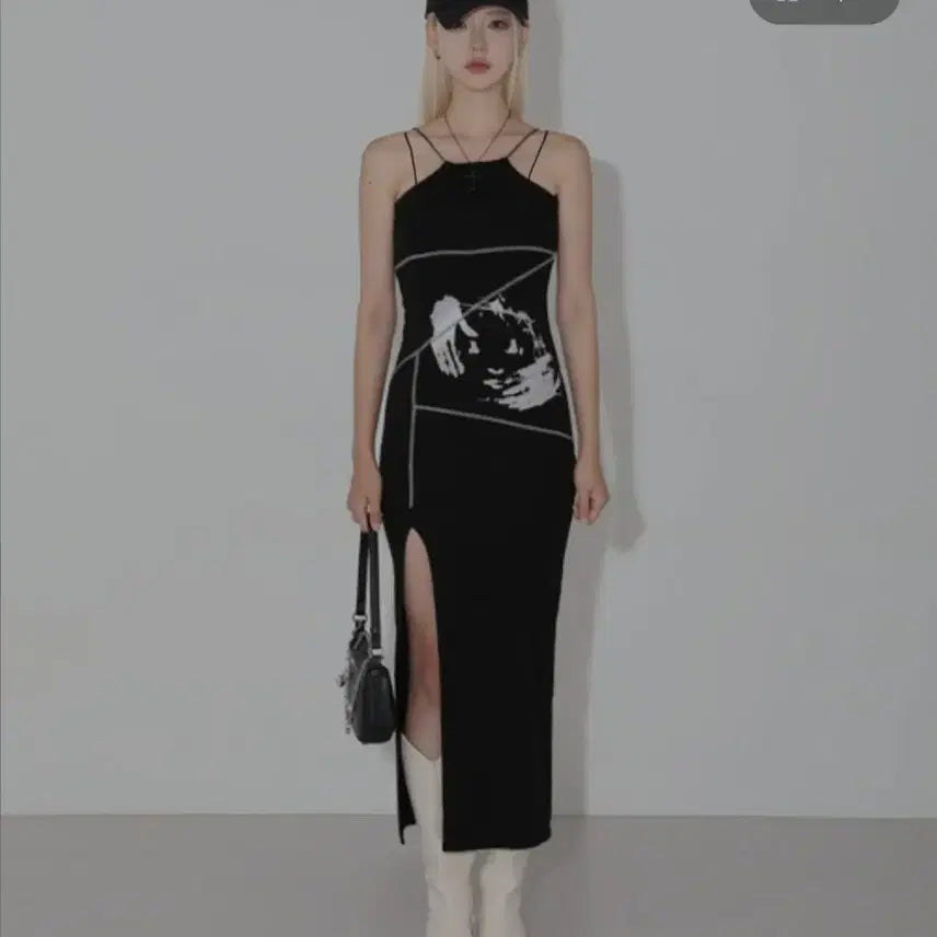 [BUNJANG] Black Sleeveless Maxi Dress - Size S / 블랙 롱 원피스 S사이즈 끈 나시