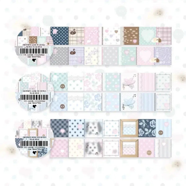 [BUNJANG] Waittofetch Soft & Sweet Washi Tape Set (3 Types: Injeolmi Guinea, Sweet Bambi) / 웨이투페치 소프트 앤 스윗 3종, 인절미 기니, 스윗 밤비 마테 띵