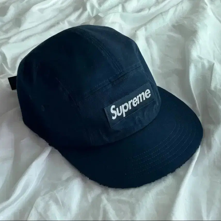 [BUNJANG] Supreme Reversible Terry Camp Cap Navy / 슈프림 리버시블 테리 캠프캡 네이비 - 25ss