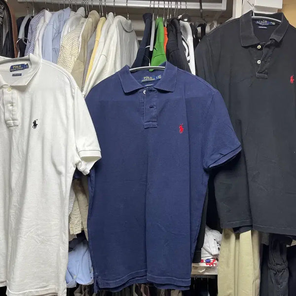 [BUNJANG] Polo Ralph Lauren Custom Slim Fit T-shirts Bundle Set / 폴로 랄프로렌 커스텀 슬림핏 카라티 L M 일괄판매