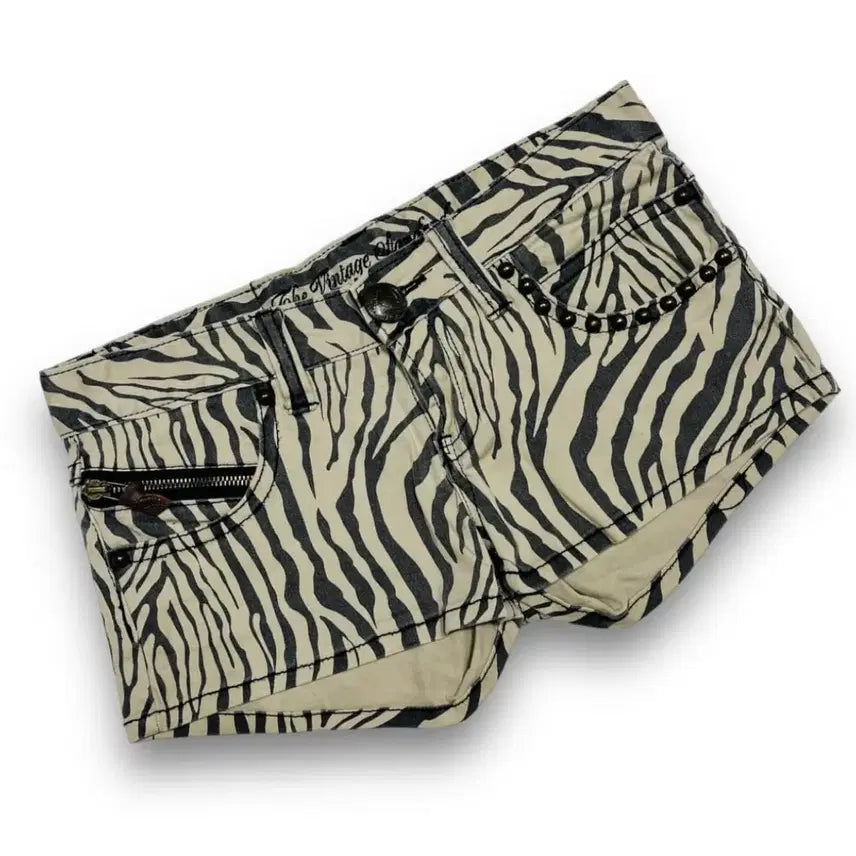 [BUNJANG] Vintage Zebra Print Hot Pants / 빈티지 지브라 핫팬츠