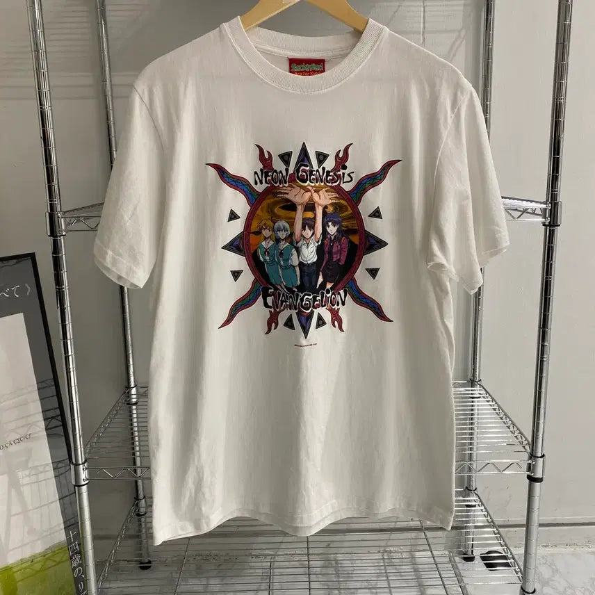 [BUNJANG] Evangelion Alice in Chains Homage Bootleg Animation T-Shirt / 에반게리온 엘리스인체인스 오마쥬 부틀렉 애니메이션 티셔츠 애니티