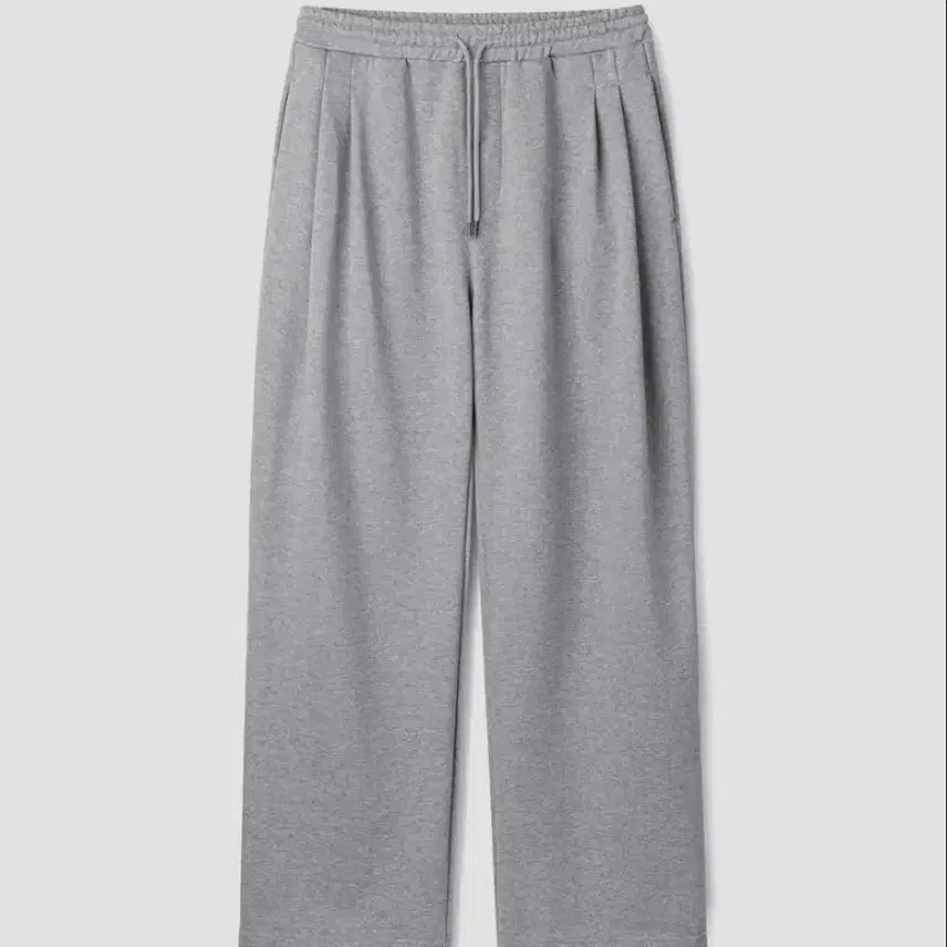 [BUNJANG] Union Blue Two-Tuck Wide Sweatpants - Melange Grey (M) / 유니온블루 투턱 와이드 스웻팬츠 멜란지 그레이 m