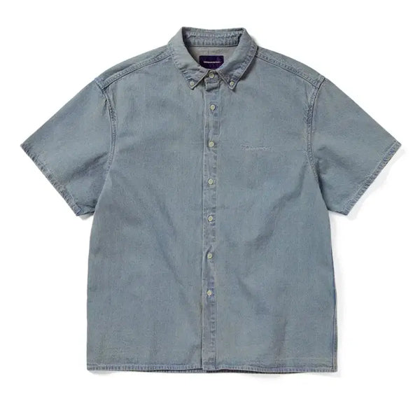 [BUNJANG] thisisneverthat Washed Denim Short Sleeve Shirt L / 디네댓 워시드 데님 셔츠 L (새상품)