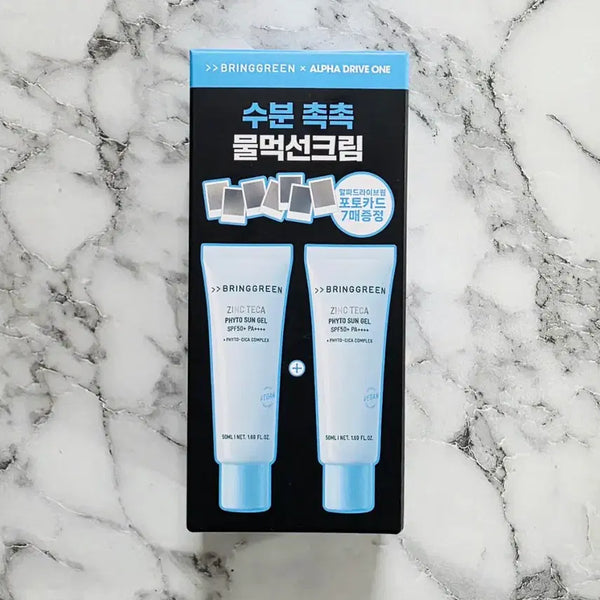 [BUNJANG] Bring Green Zinc Techa Phyto Sun Gel (Unsealed - Photocard Removed) / (새상품) 브링그린 징크테카 파이토 선 젤 물먹 선크림