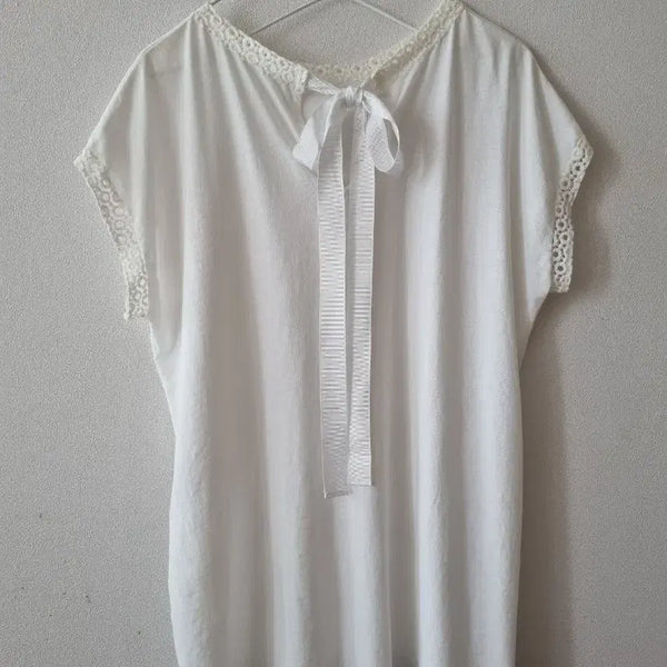 [BUNJANG] Sisley White Sleeveless Lace Top / 시슬리 화이트 민소매
