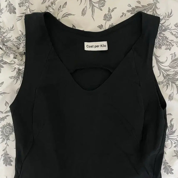 [BUNJANG] Cost Per Kilo Sleeveless Tank Top Black / 코스트퍼킬로 슬리브 나시 블랙