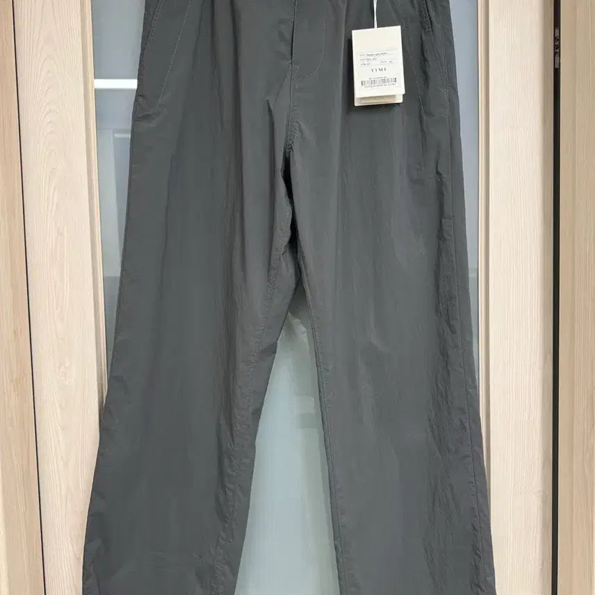 [BUNJANG] Time Homme Nylon Banding Relaxed Fit Pants Khaki Grey Size 78 / 타임옴므 나일론 밴딩 릴렉스 팬츠 카키그레이 78사이즈