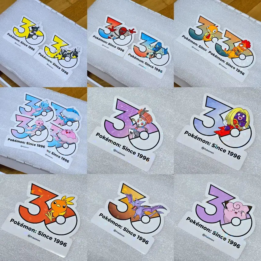 [BUNJANG] Pokemon 30th Anniversary Logo Meloetta Sticker / 포켓몬 30주년 로고 스티커 줄뮤마 곤율랭 탱그릴 메로엣타 루주라
