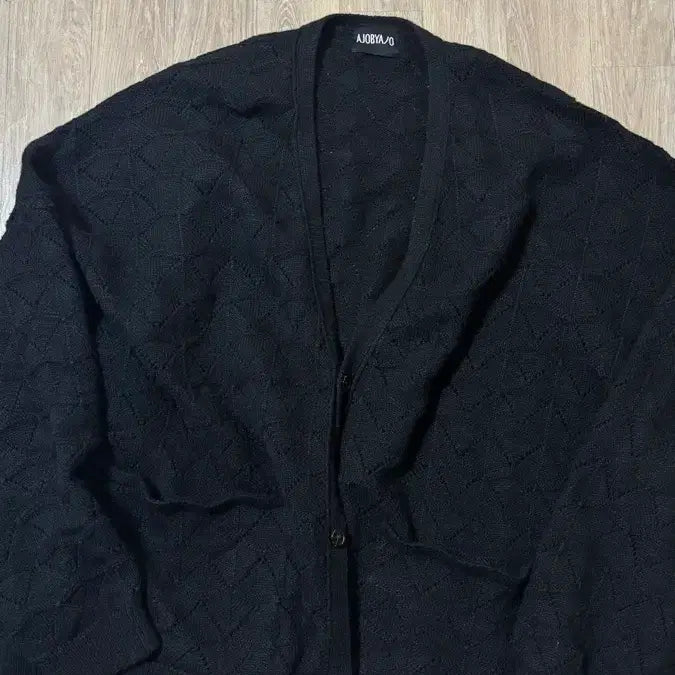 [BUNJANG] AJO BY AJO Black Pattern Cardigan / 아조바이아조 가디건