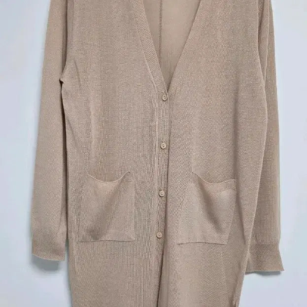[BUNJANG] Beige Long Cardigan (New) / 베이지색 롱 가디건 새상품