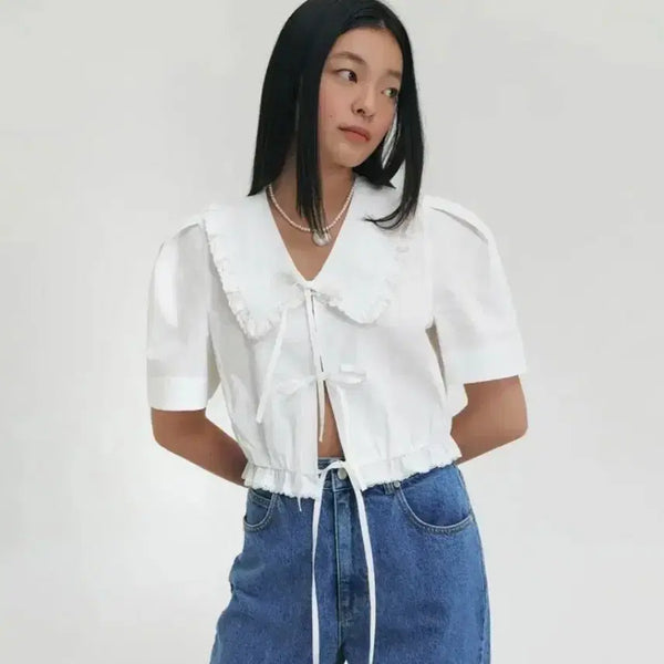 [BUNJANG] Grove Morris Ribbon Blouse / 그로브 모리스 리본 블라우스
