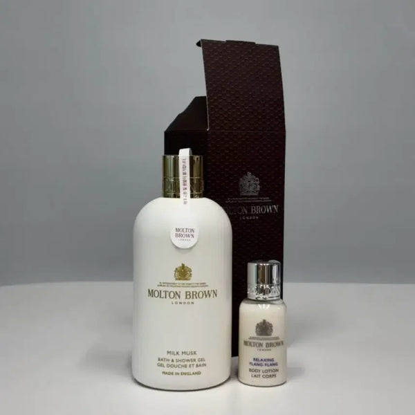 [BUNJANG] Molton Brown Milk Musk Bath & Shower Gel 290ml + Relaxing Ylang Ylang Body Lotion / 몰튼브라운 밀크머스크 배쓰&샤워젤 290ml + 릴렉싱 일랑일랑 바디로션