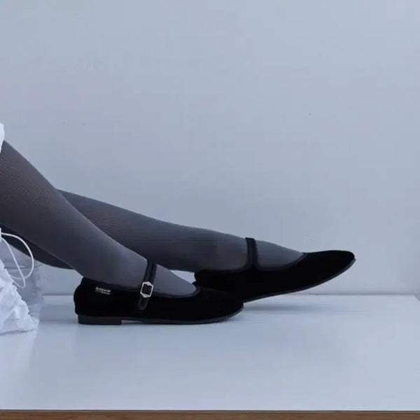 [BUNJANG] Rockfish Bella Quilting Glitter Mary Jane Shoes Black / 락피쉬 벨라 퀼팅 메리제인 글리터 블랙