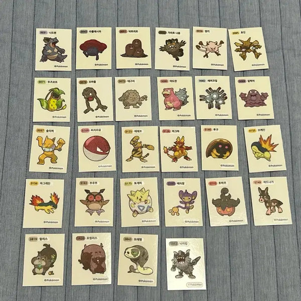 [BUNJANG] Pokemon Bread Stickers Bundle Set / ( 일괄 ) 포켓몬 빵 띠부띠부씰