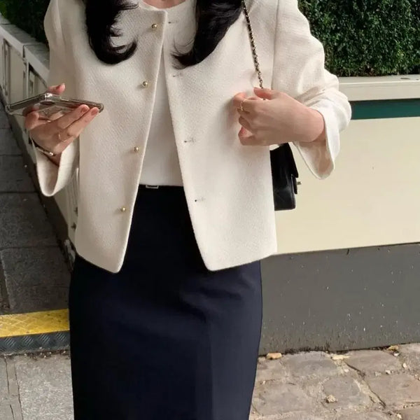 [BUNJANG] MOAHVIN Bell Tweed Jacket / 모아빈 bell tweed jk