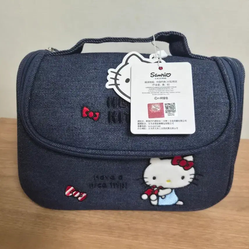 [BUNJANG] Sanrio Hello Kitty Denim Pouch / 산리오 정품 헬로키티 키티 데님 파우치