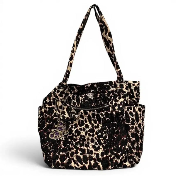 [BUNJANG] Anna Sui Leopard Butterfly Brooch Tote Bag / 안나수이 네오파드 나비 브로키 토트백