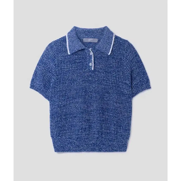 [BUNJANG] 8SECONDS Colorblock Short Sleeve Polo Knit / 에잇세컨즈) 부클 배색 반팔 카라 풀오버 여름 니트