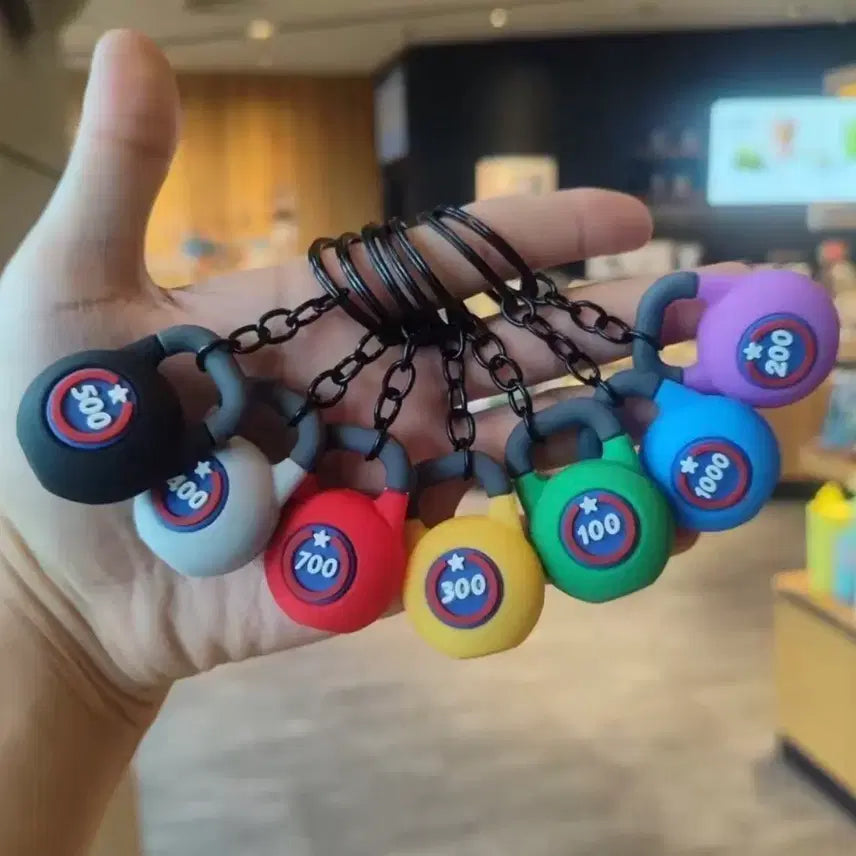 [BUNJANG] Barbell Dumbbell Keychain / 헬스 운동 바벨 덤벨 모양 열쇠고리 키링