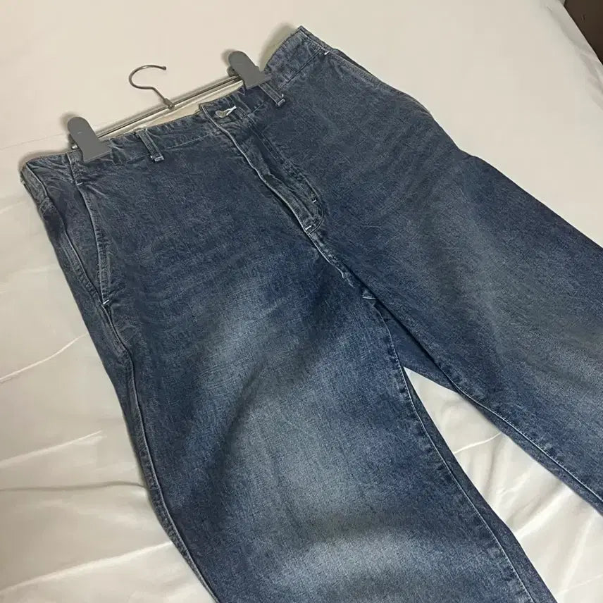 [BUNJANG] Pottery One Wash Wide Denim Mid Blue / [2] 포터리 원워시 와이드 데님 미드블루