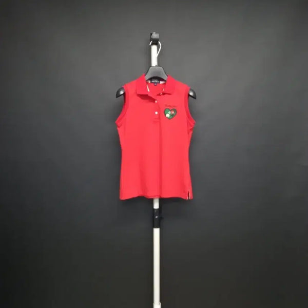 [BUNJANG] PEARLY GATES GOLF Sleeveless T-shirt Red Cotton Size 0 (44/33) / 파리게이츠골프 춘하 슬리브리스 티 44 33