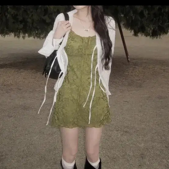 [BUNJANG] Floral See-Through Strap Blouse / 플라워 시스루 스트랩 블라우스