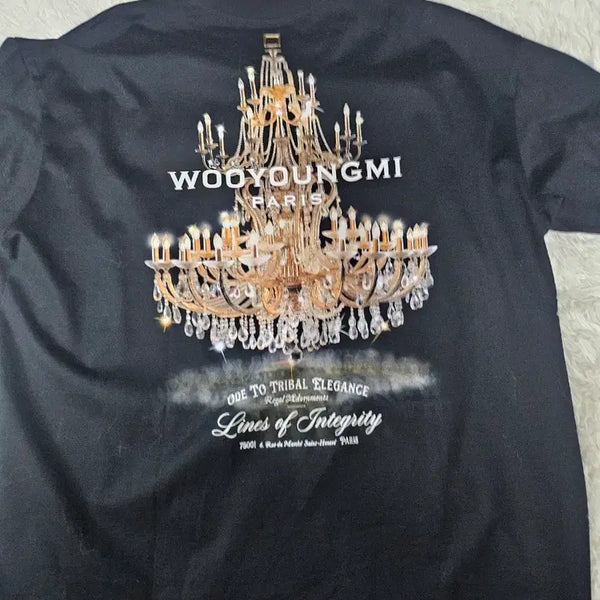 [BUNJANG] Wooyoungmi Chandelier Graphic T-Shirt Black / 우영미 샹들리에 반팔티