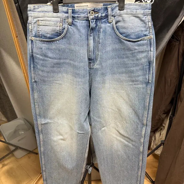[BUNJANG] His Hands 5P Washed Wide Denim Pants XL / 히즈핸더 5P 워시드 와이드 데님 팬츠 XL