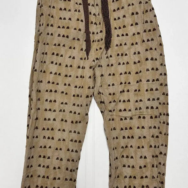 [BUNJANG] Kapital Cotton Easy Pants Iris Print Beige / 2) 캐피탈 코튼 이지 팬츠 아이리스 프린트 베이지