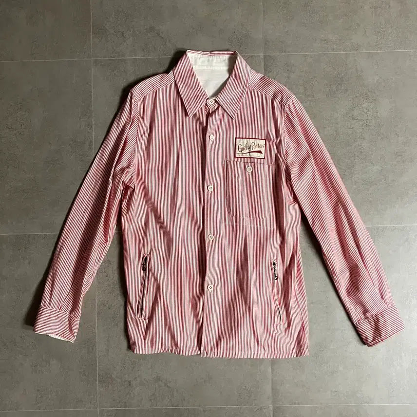 [BUNJANG] Wackomaria Striped Shirt Jacket / 와코마리아 스트라이프 셔츠 자켓
