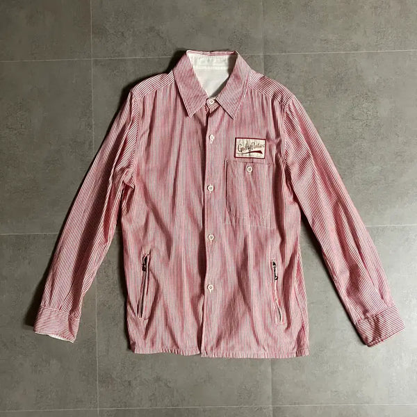 [BUNJANG] Wackomaria Striped Shirt Jacket / 와코마리아 스트라이프 셔츠 자켓