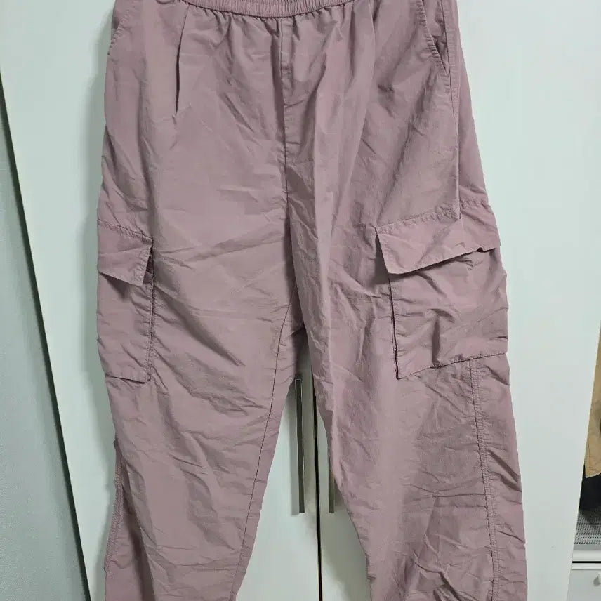 [BUNJANG] Urban Type Nylon Cargo Pants - Pink, Size M / Urban type 나일론 카고 팬츠 핑크 M