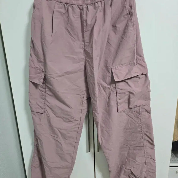 [BUNJANG] Urban Type Nylon Cargo Pants - Pink, Size M / Urban type 나일론 카고 팬츠 핑크 M