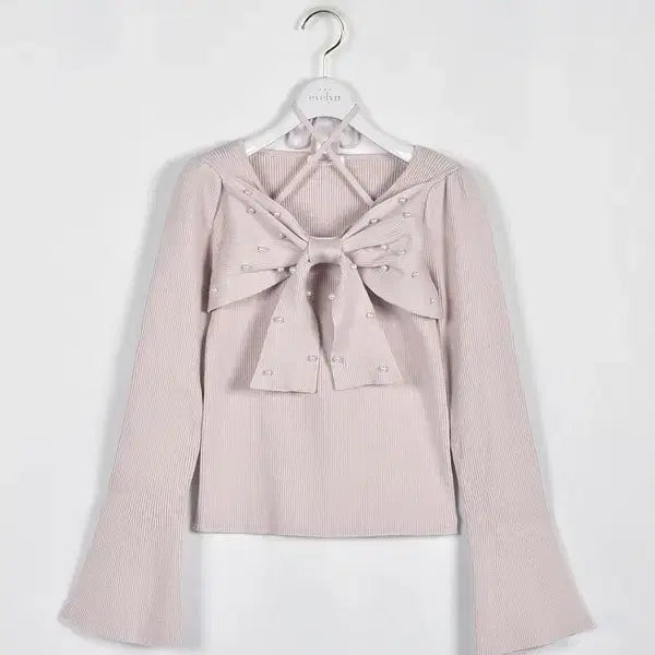 [BUNJANG] Evelyn Ribbon Cross Knit / Evelyn 에블린 리본크로스니트 양산형지뢰계 스나계 허니뮤