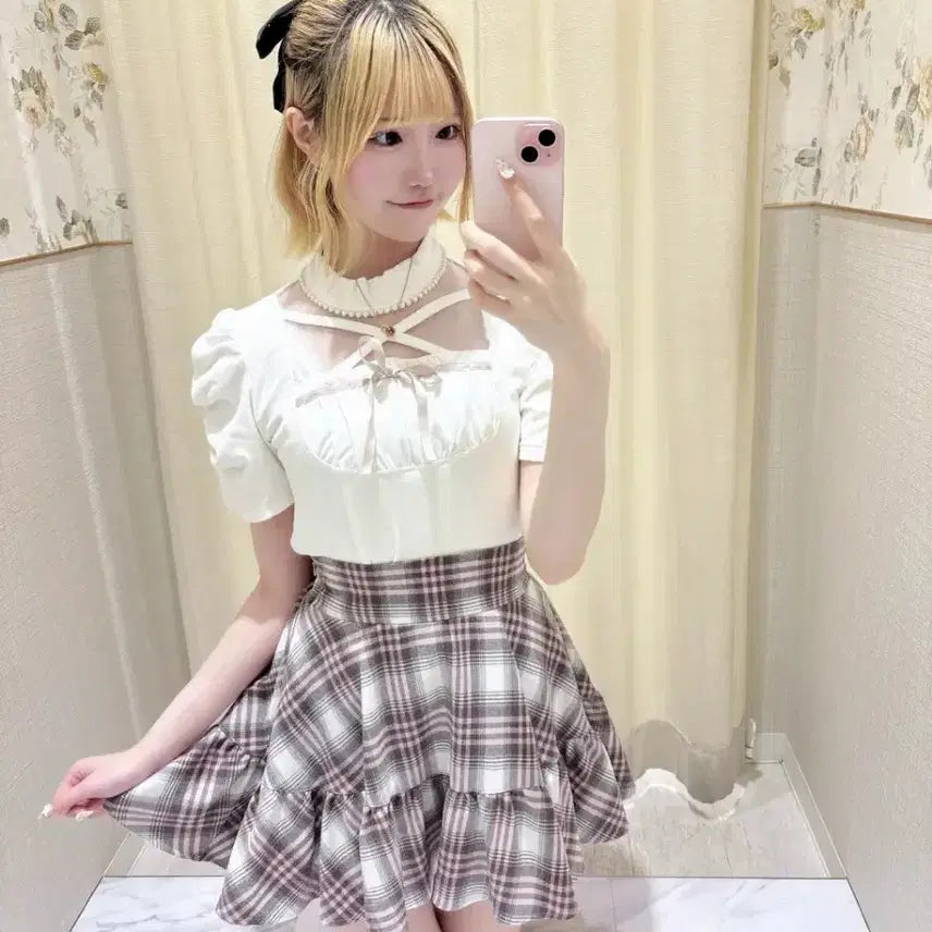 [BUNJANG] Evelyn Ribbon Skirt / Evelyn 에블린 백 리본 스커트 양산형지뢰계스나계허니뮤