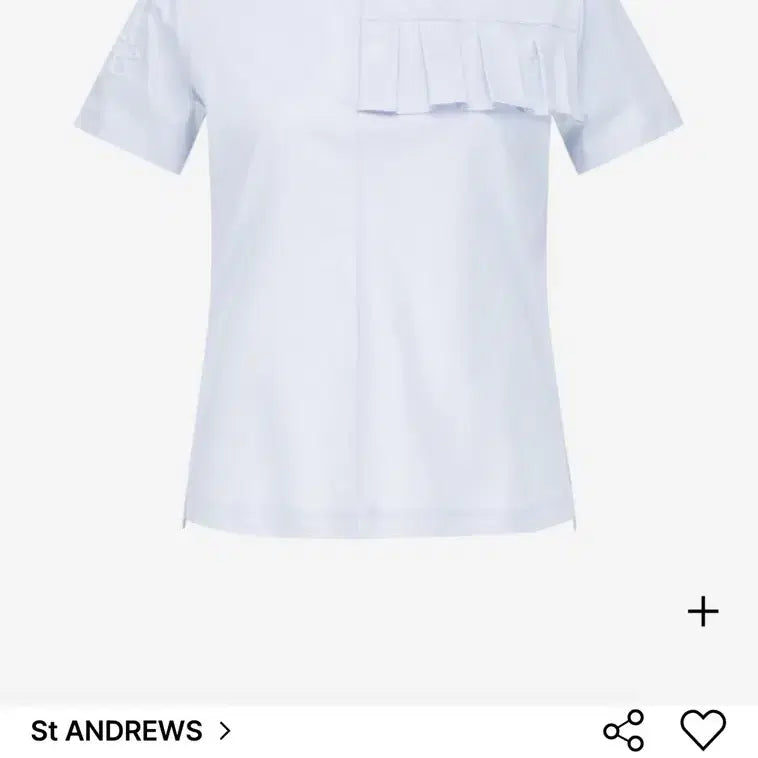 [BUNJANG] Saint Andrews Women's Pleated Detail Semi-Oversized Fit T-Shirt / 세인트앤드류스여성플리츠디테일세미오버핏티셔츠S(55-55반)