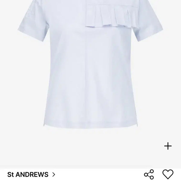 [BUNJANG] Saint Andrews Women's Pleated Detail Semi-Oversized Fit T-Shirt / 세인트앤드류스여성플리츠디테일세미오버핏티셔츠S(55-55반)